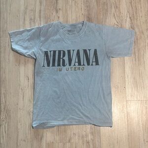 NIRVANA Pale Blue 'In Utero' Short Sleeve Band Tee